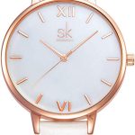SHENGKE Simplicity Creative Women Watch Genuine Leather Elegant Women Watches Ladies Business Wristwatch